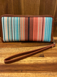 Catchfly Wallet - Tan With Stripes