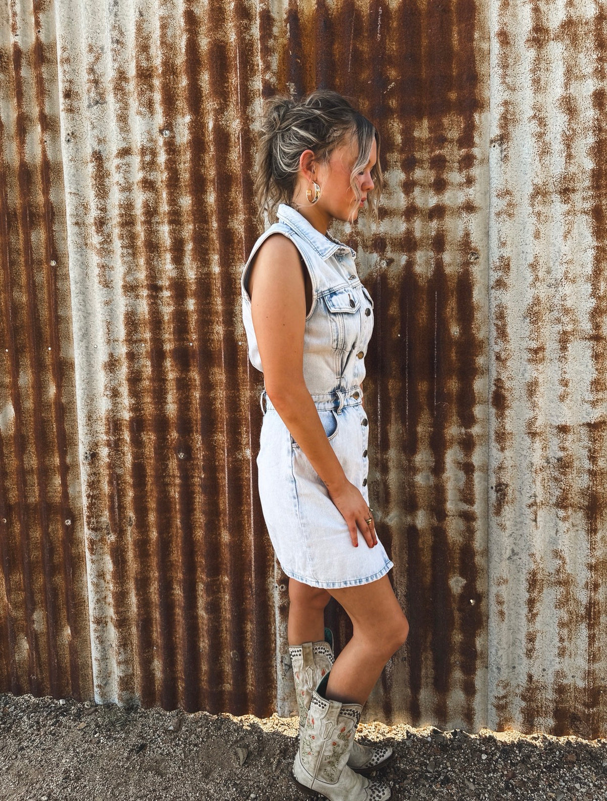 Kennedy Mini Dress - Bleach