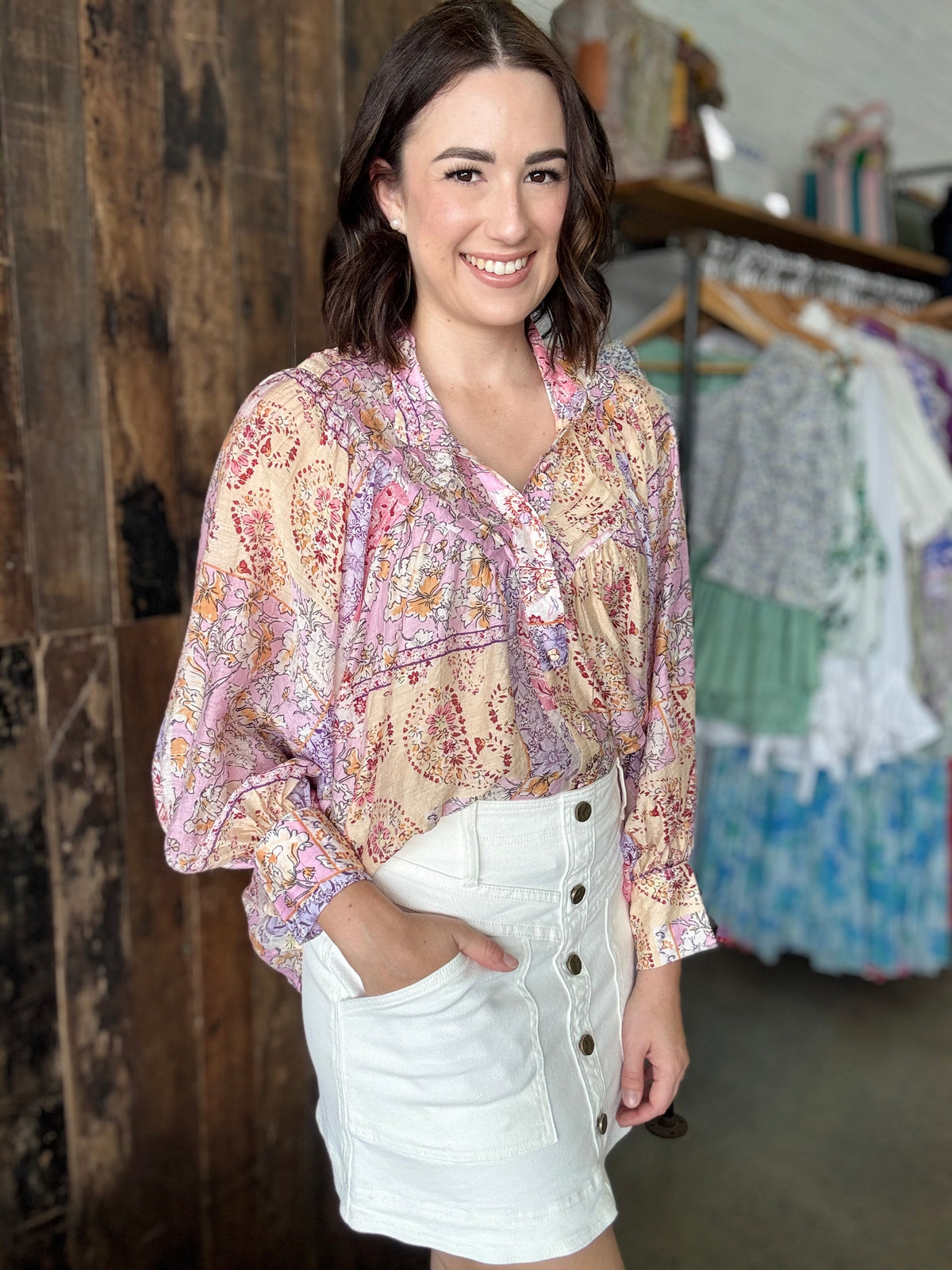 Blossom Long Sleeve Top - Floral Pastel