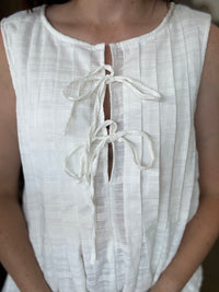 Willow Top - White Bow