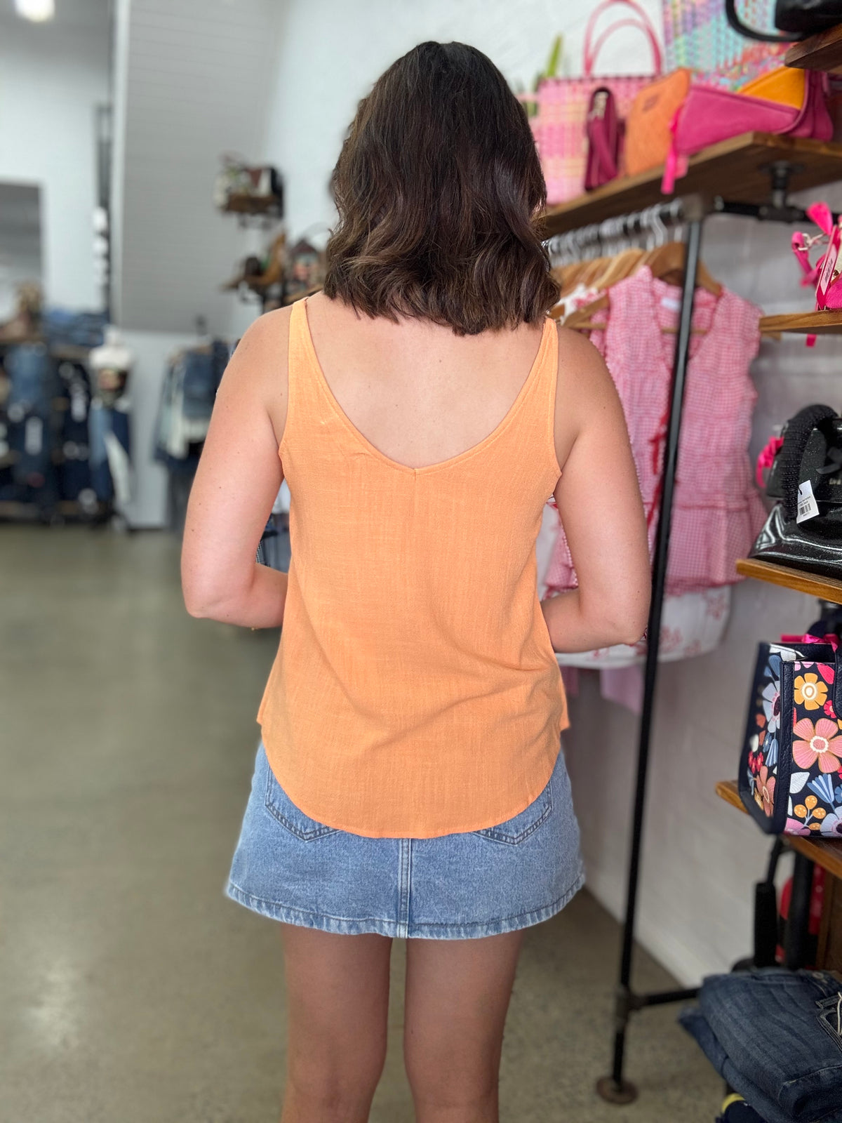 Peta Cami Singlet - Sherbet