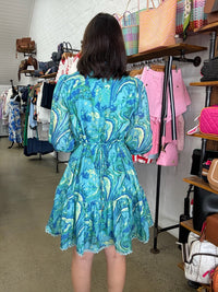 Beth Mini Dress - Multi Green