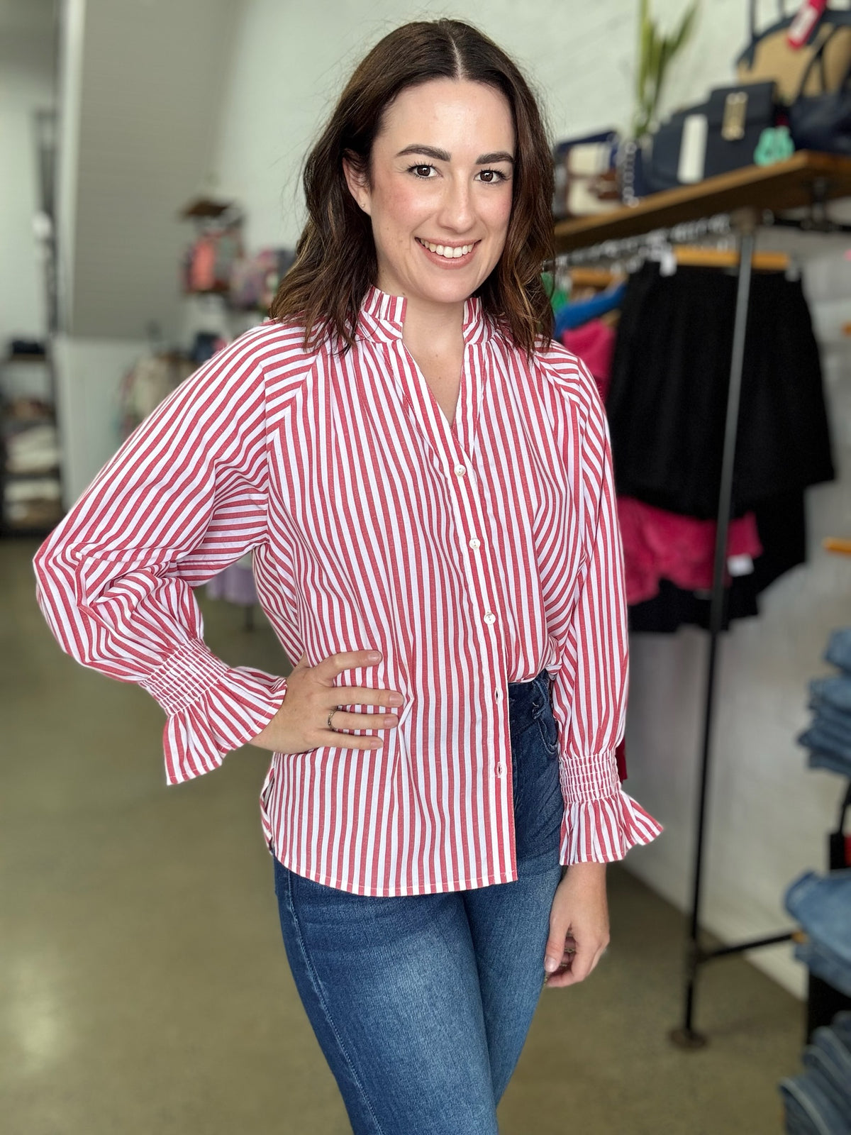 Rylan Top - Red Stripe