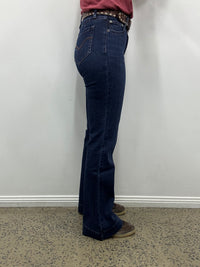 Rock & Roll Cowgirl Jeans - BW5HD09760 - Turquoise Coin Pocket High Rise Trouser