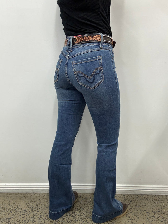 Rock & Roll Cowgirl Jeans - BW5HD08488 - Double Waistband High Rise Trouser