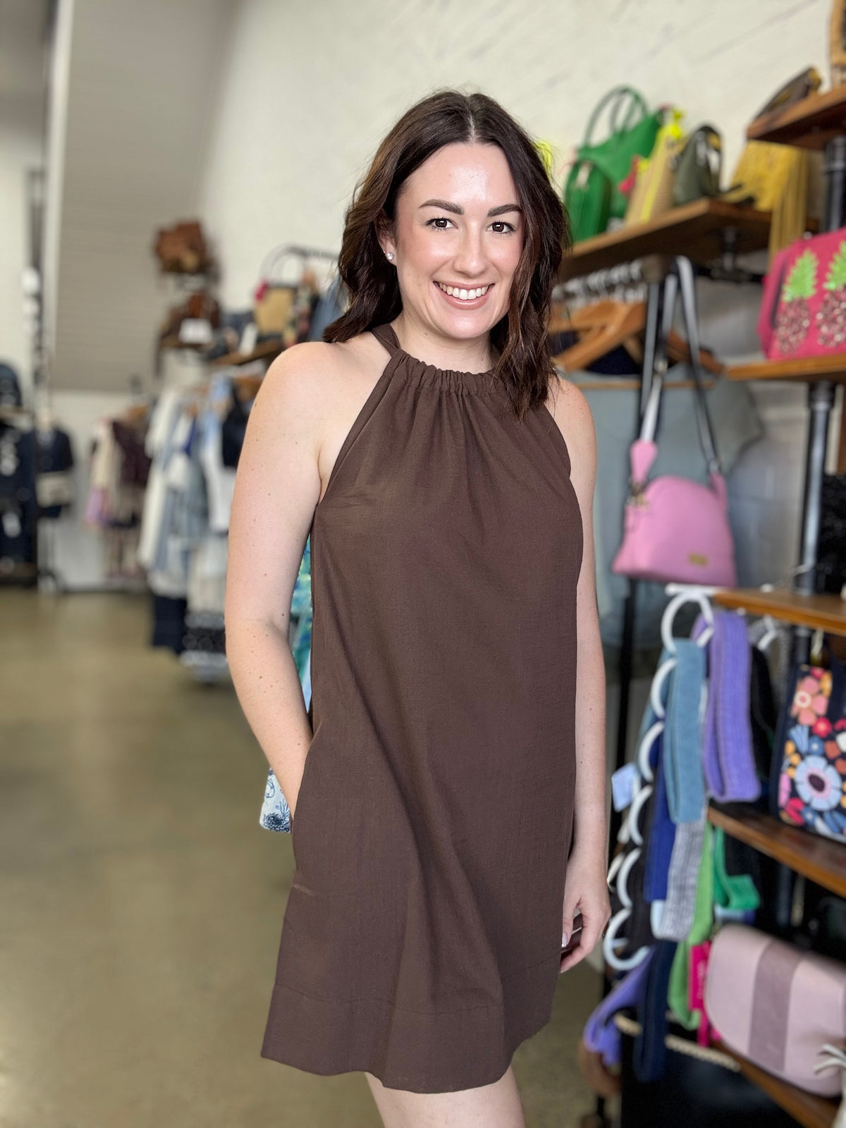 Harlow Mini Dress - Chocolate