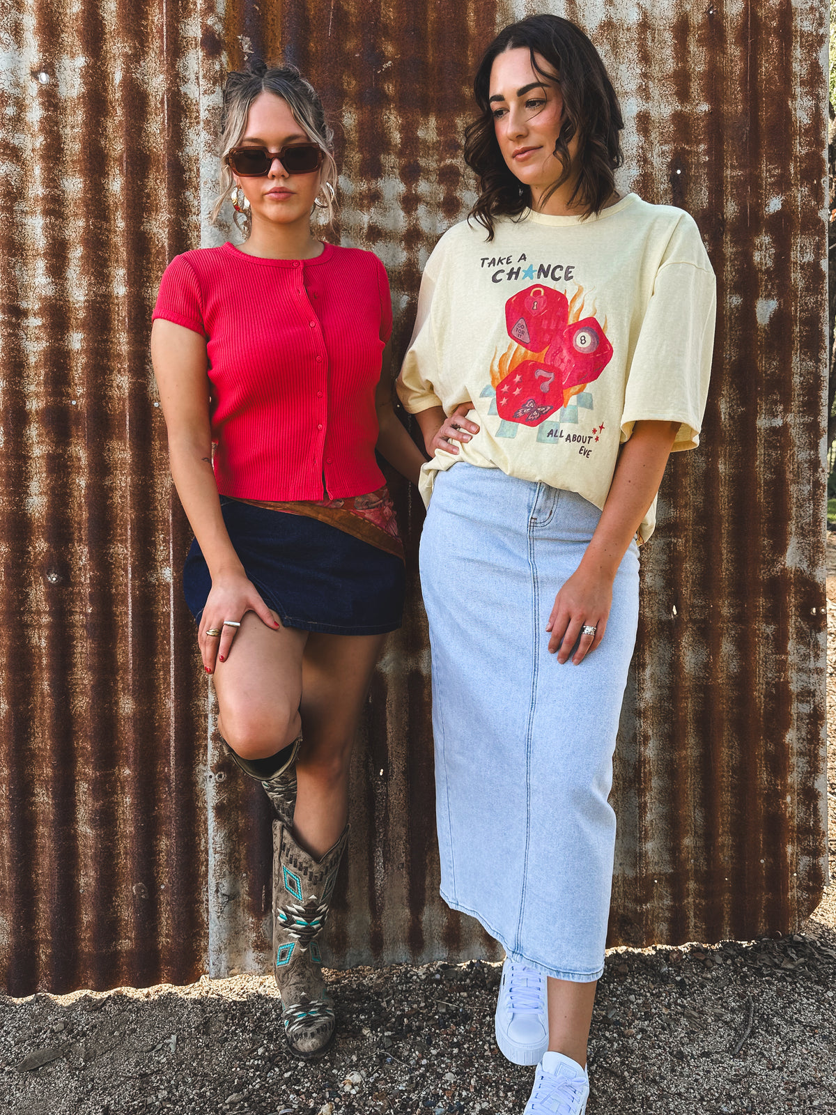 Snake Eyes Oversized Tee - Yellow