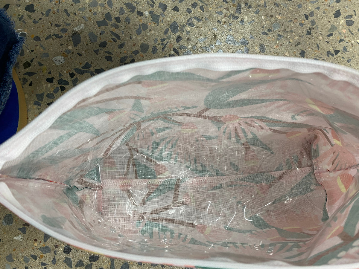 Linen Cosmetic Bag Small - Blossom Branches