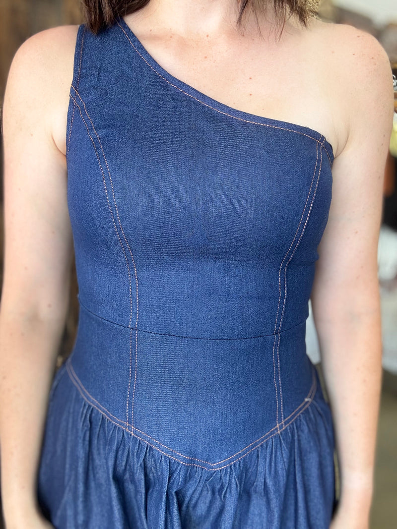 Alyesha Maxi Dress - Dark Denim