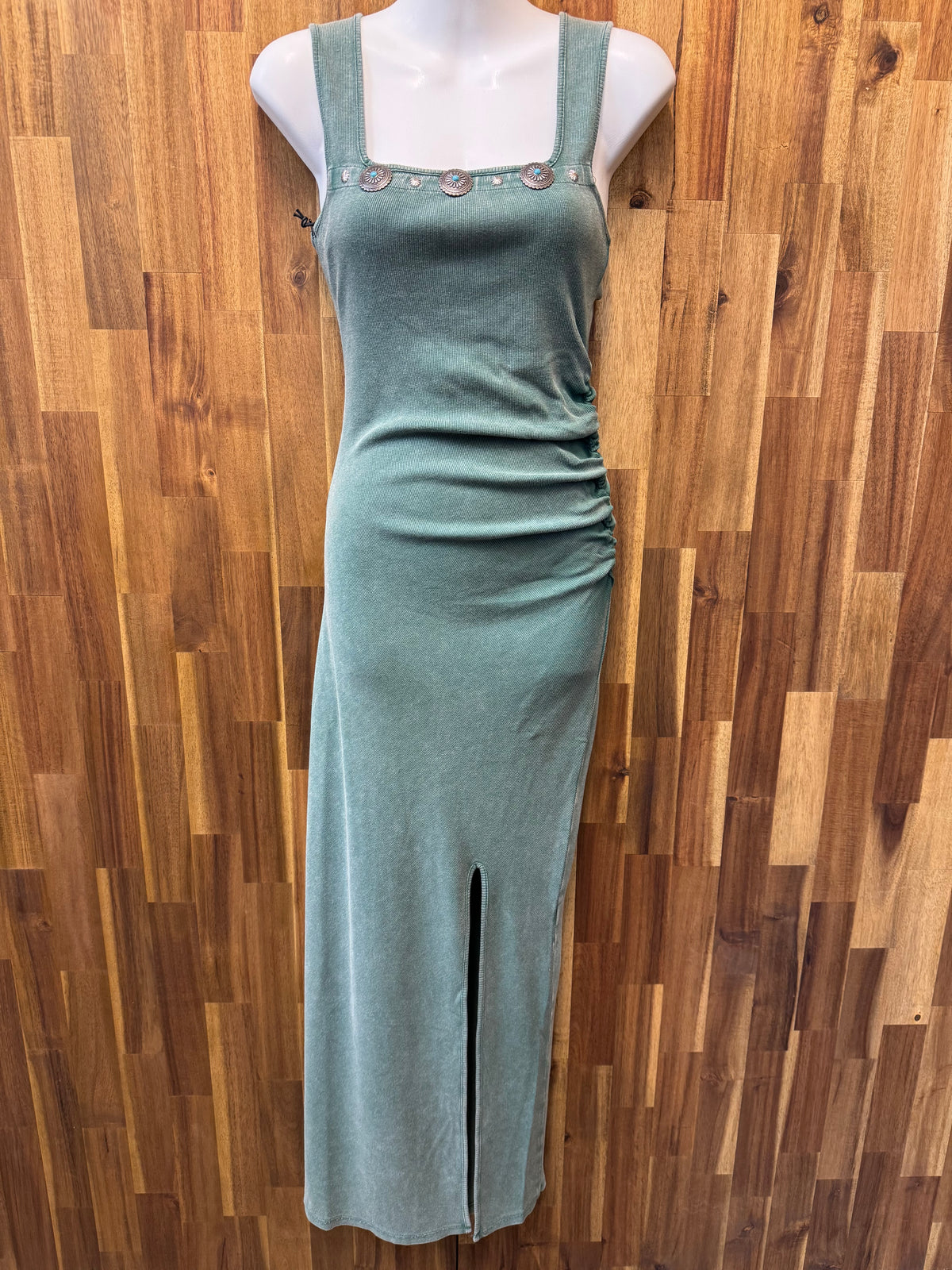Rock & Roll Ruched Side Evergreen Dress (BWD0R08804-30)