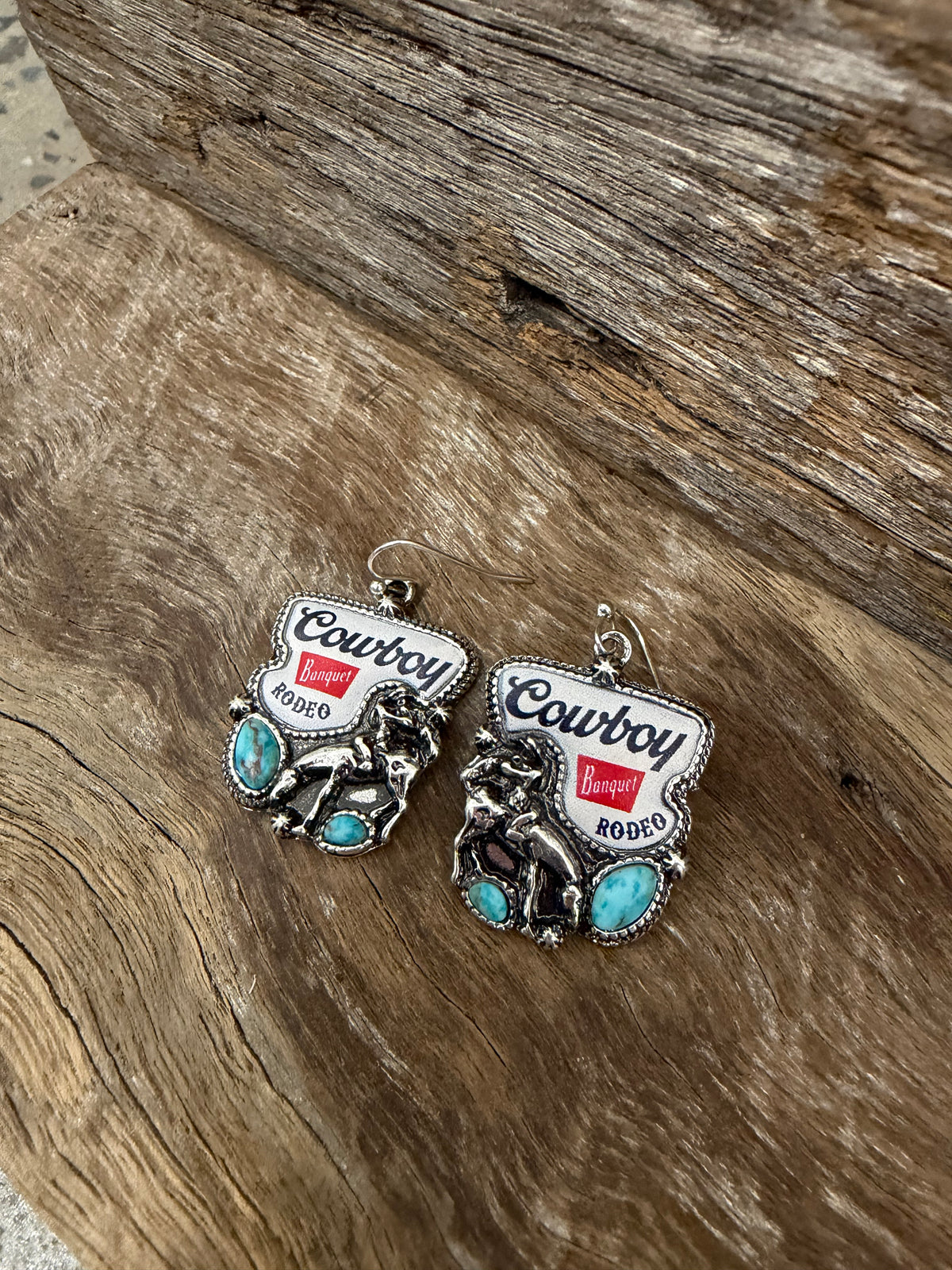 Western Earrings - Rodeo Bronc