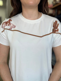 Letty Top - White Embroidered