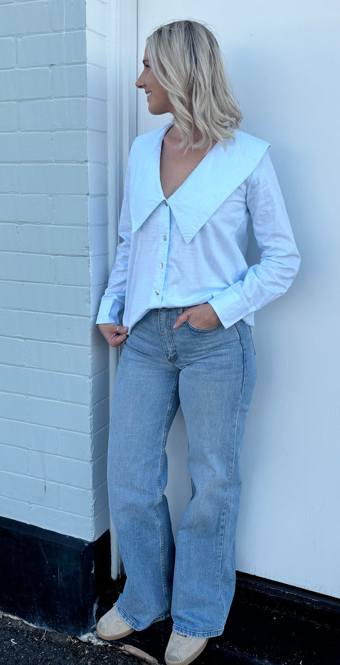 LJC Blair Top - Pale Blue