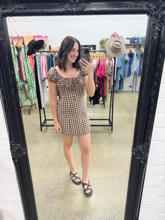 Wynn Mini Dress - Brown