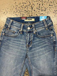 Rock & Roll Cowgirl Jeans - BW4RD09087 - Curve Embroidery Mid Rise Riding Fit