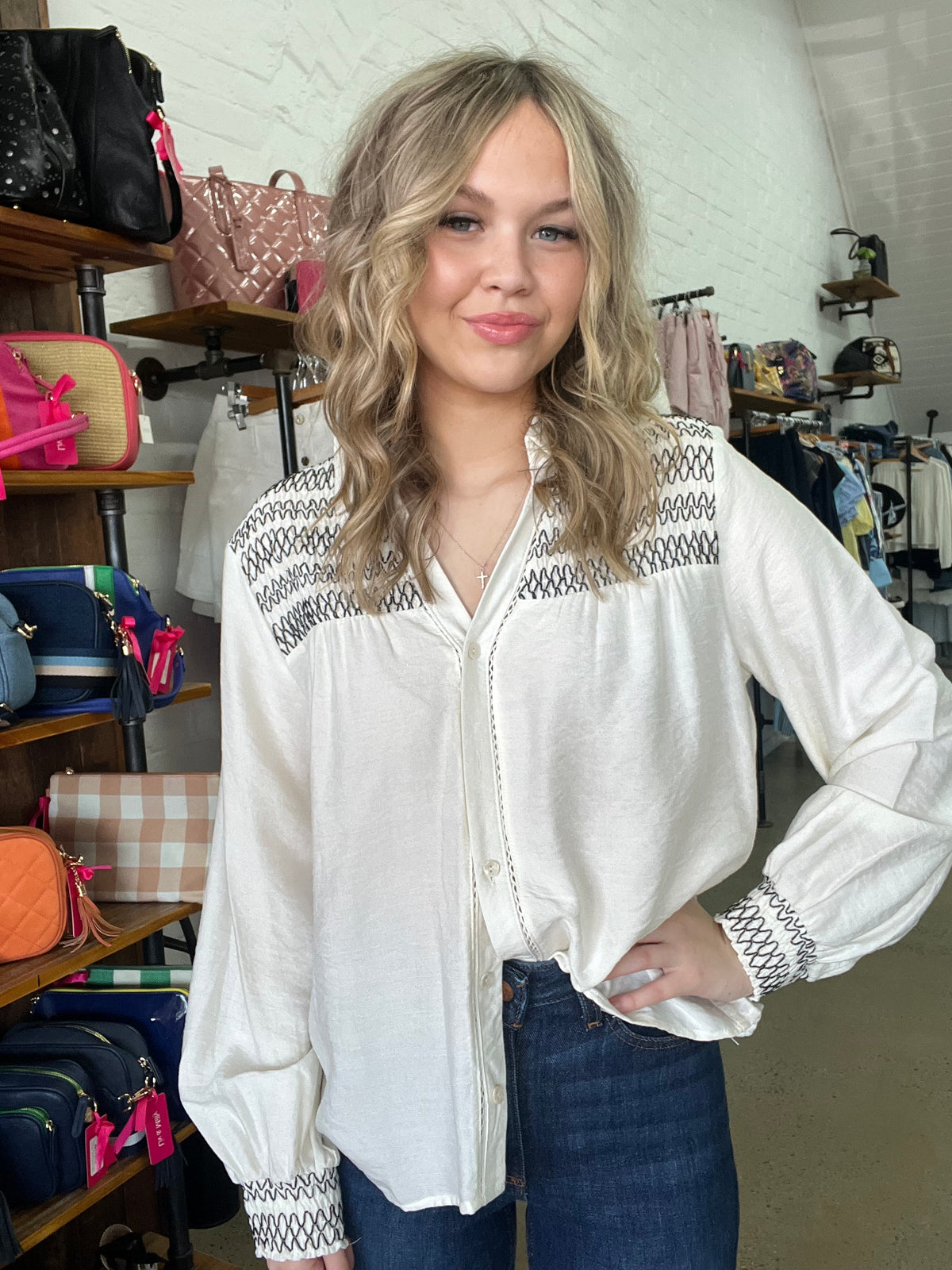 Angie Top - Black and White