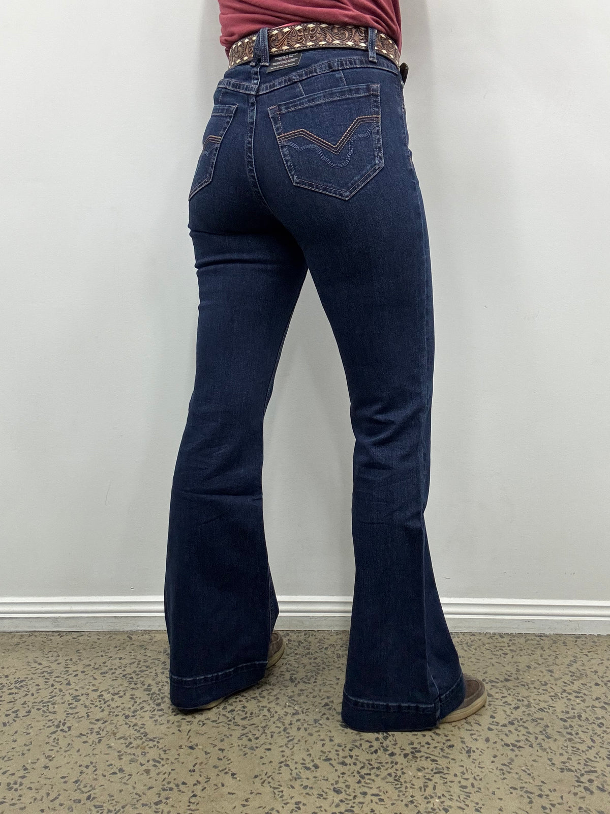 Rock & Roll Cowgirl Jeans - BW5HD09760 - Turquoise Coin Pocket High Rise Trouser