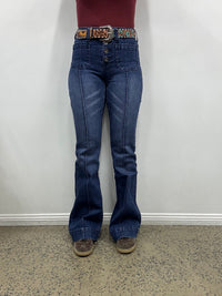 Cowgirl Tuff Jeans - Button Up Dark Trouser