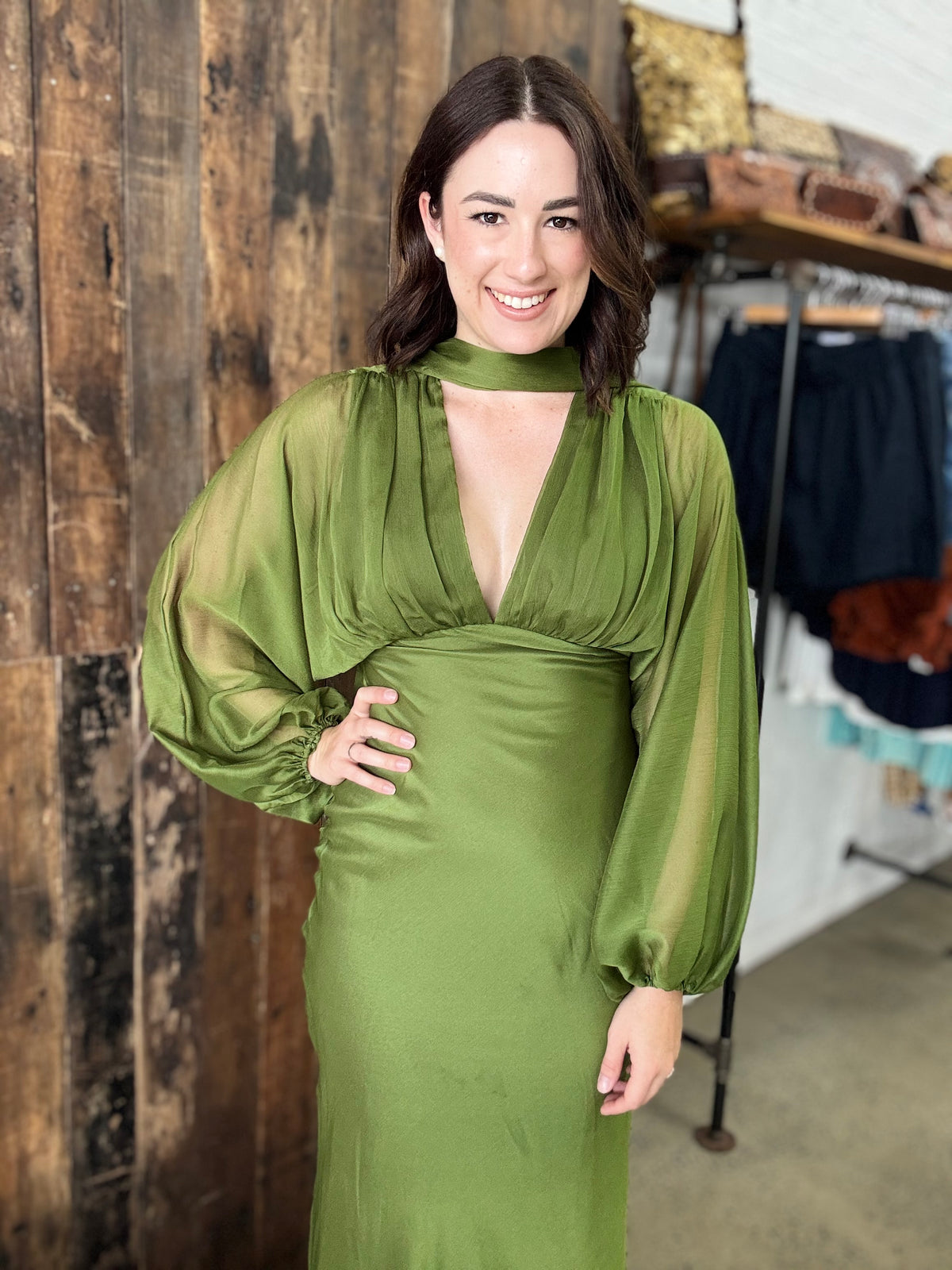 Gianni Dress - Olive Green