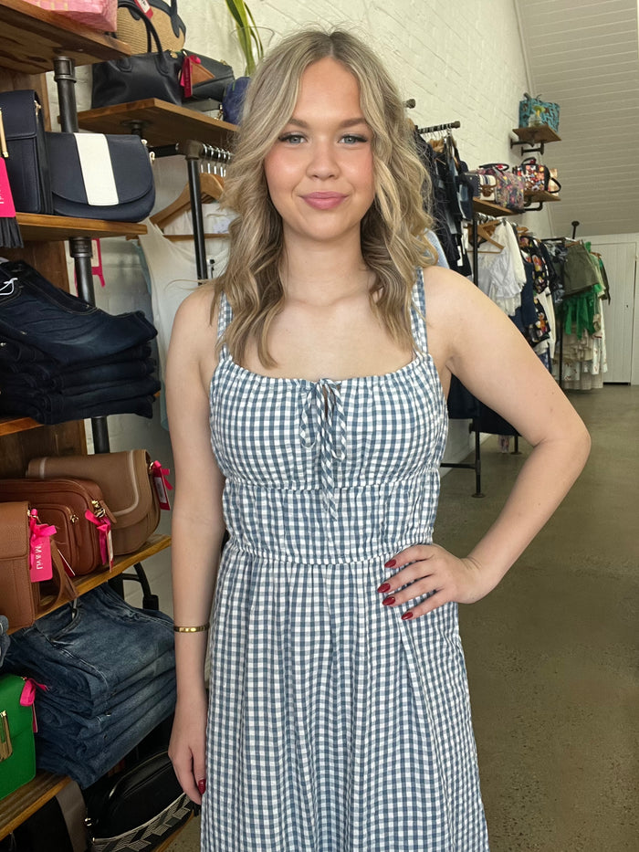 Micky Dress - Blue Check