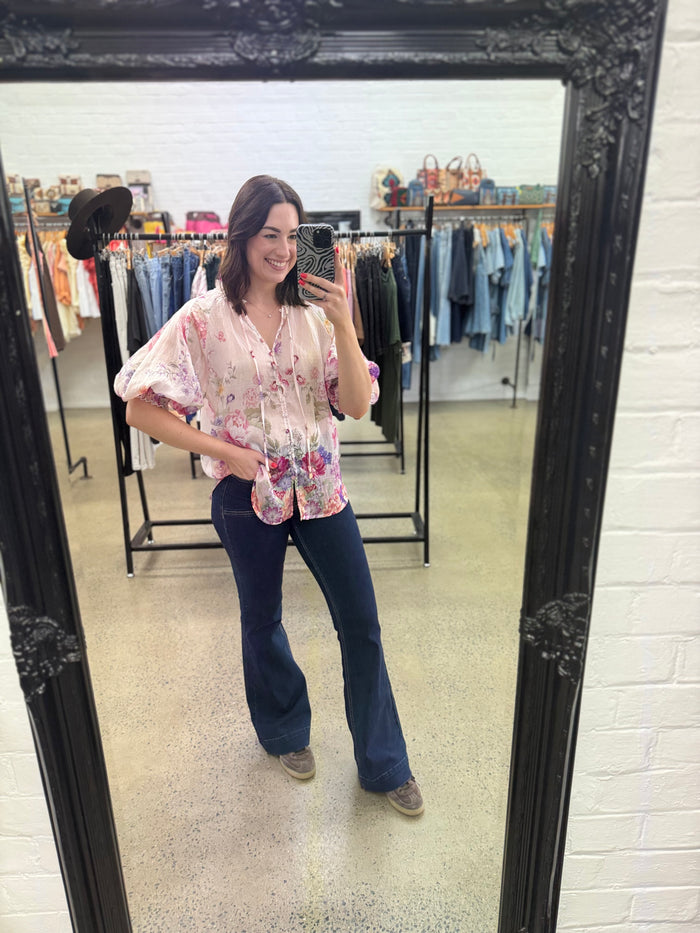 Sloane Top - Pink Floral