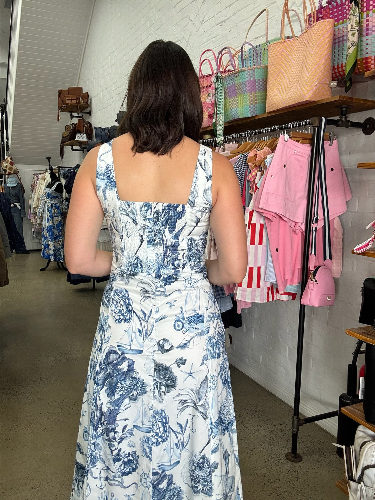 Marina Doll Dress - Coastal Print