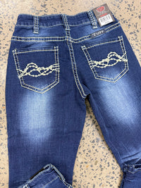 Cowgirl Tuff Jeans - Tan Edgy Flex