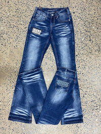Cowgirl Tuff Jeans - Turquoise Boot Stitch