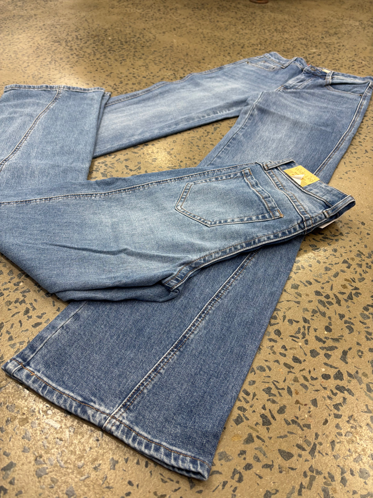 Rock & Roll Cowgirl Jeans - BW6HD09775 - Side Panel Seamed High Rise Wide Leg