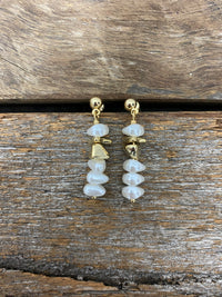 Earrings - Pearl Metal Bead Earrings