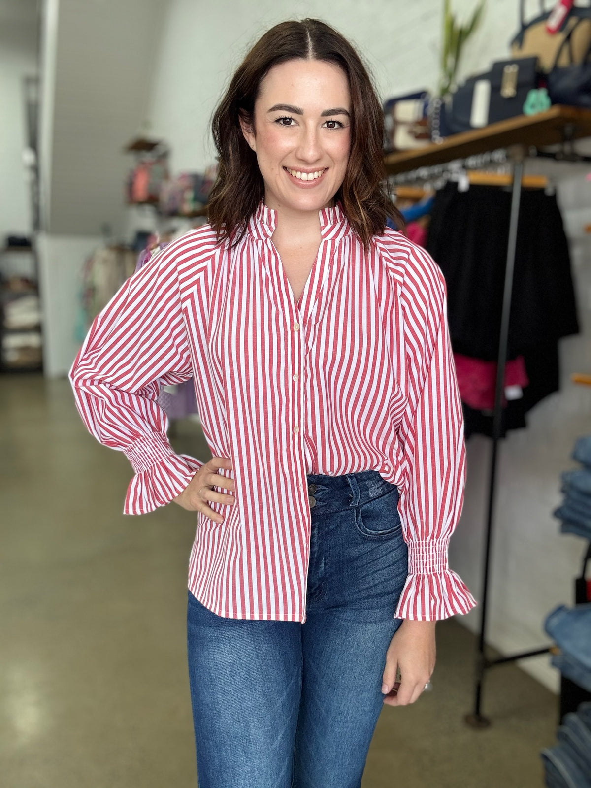Rylan Top - Red Stripe
