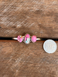 Florence Cuff - Silver Cotton Candy Turquoise