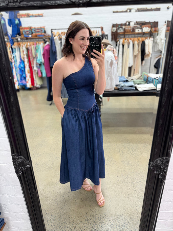 Alyesha Maxi Dress - Dark Denim