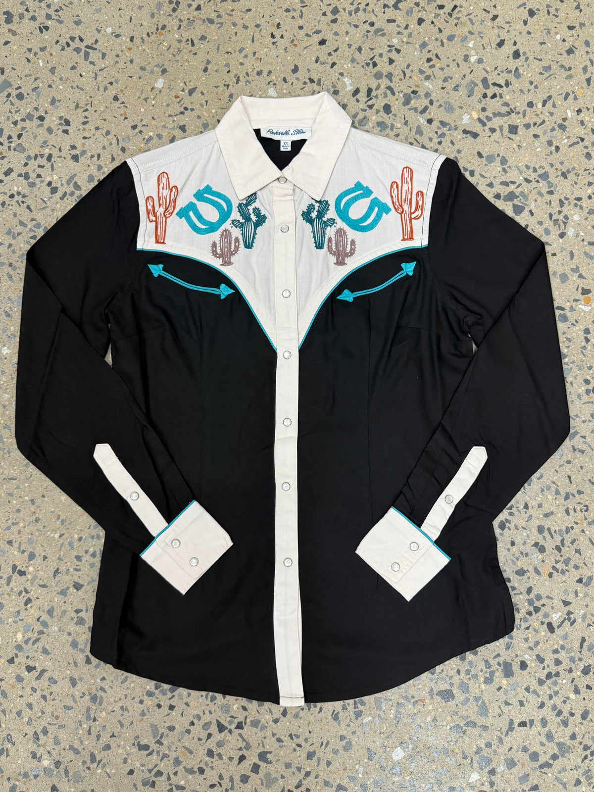 Panhandle - Retro Cactus Long Sleeved Snap (LWN2S07913)