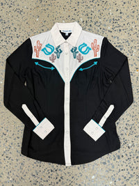 Panhandle - Retro Cactus Long Sleeved Snap (LWN2S07913)