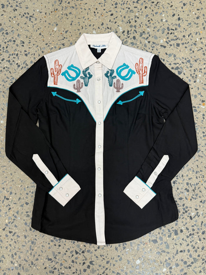 Panhandle - Retro Cactus Long Sleeved Snap (LWN2S07913)