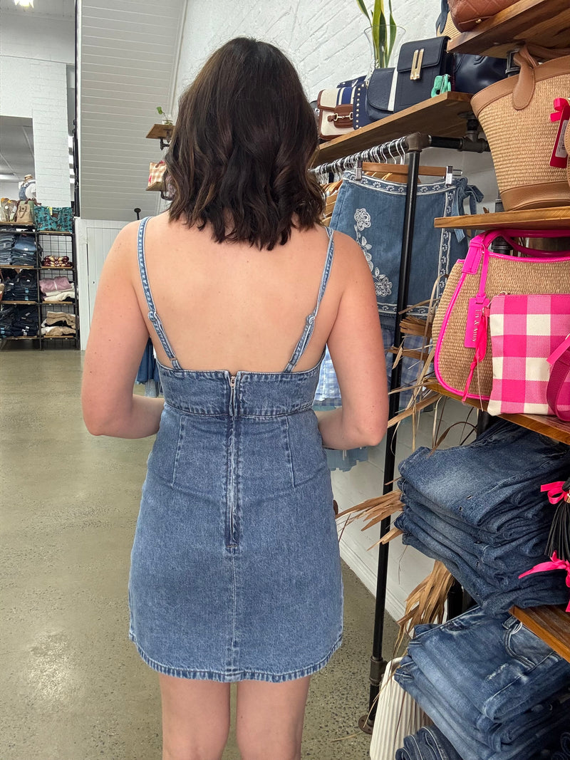 Aster Mini Dress - Denim
