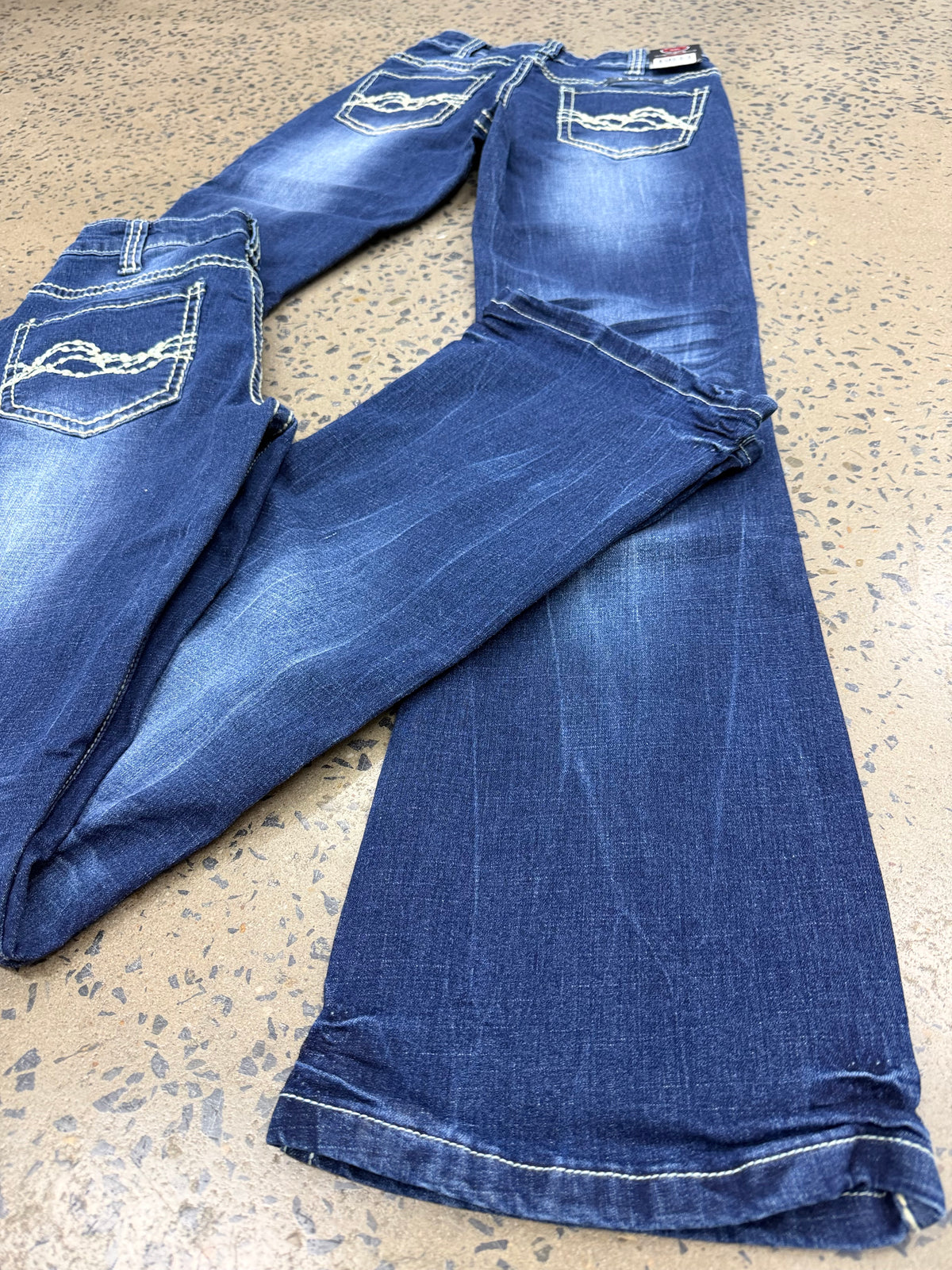 Cowgirl Tuff Jeans - Tan Edgy Flex