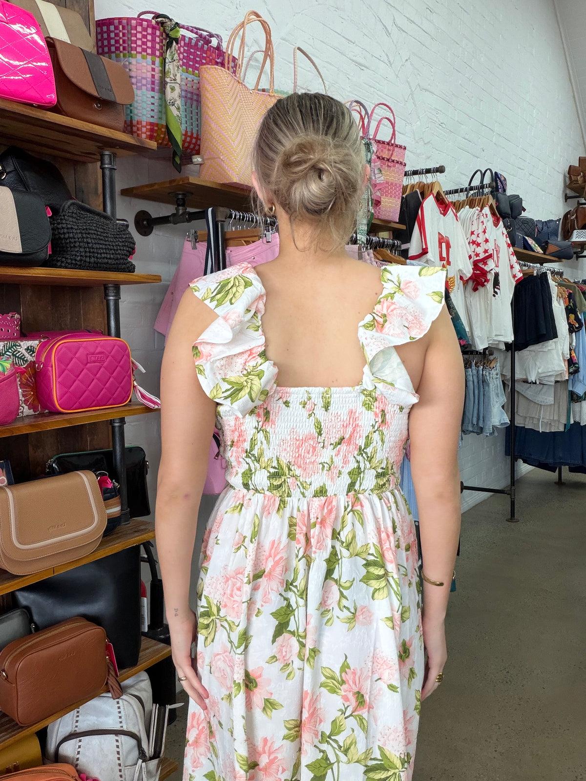 Aurora Maxi Dress - White Floral