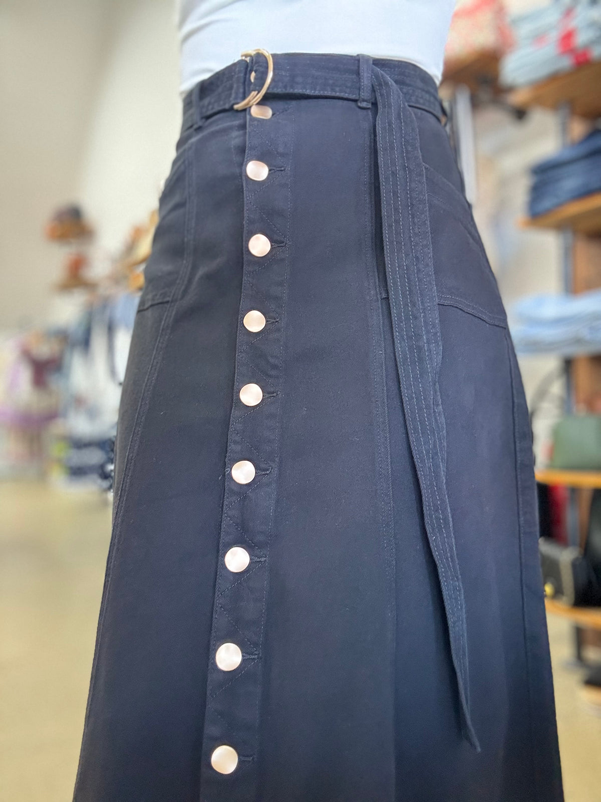 Benny Denim Skirt - Black