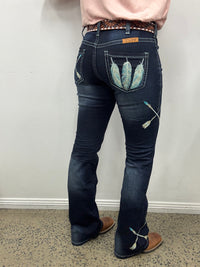 Cowgirl Tuff Jeans - Turquoise Dreamcatcher