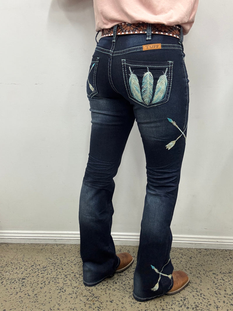 Cowgirl Tuff Jeans - Turquoise Dreamcatcher