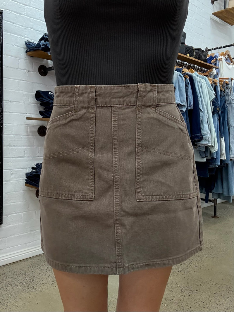 Becca Mini Skirt - Cocoa