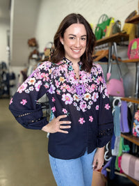 Lika Top - Black Floral
