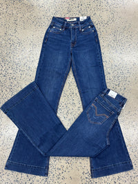 Rock & Roll Cowgirl Jeans - BW5HD09760 - Turquoise Coin Pocket High Rise Trouser