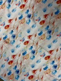 Western Wild Rag - Watercolour Tulips (Blue)