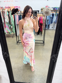 Mabel Maxi Dress - Cream Floral