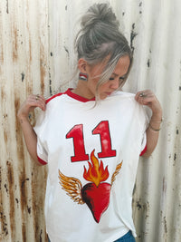 Lucky Eleven Oversized Tee - White