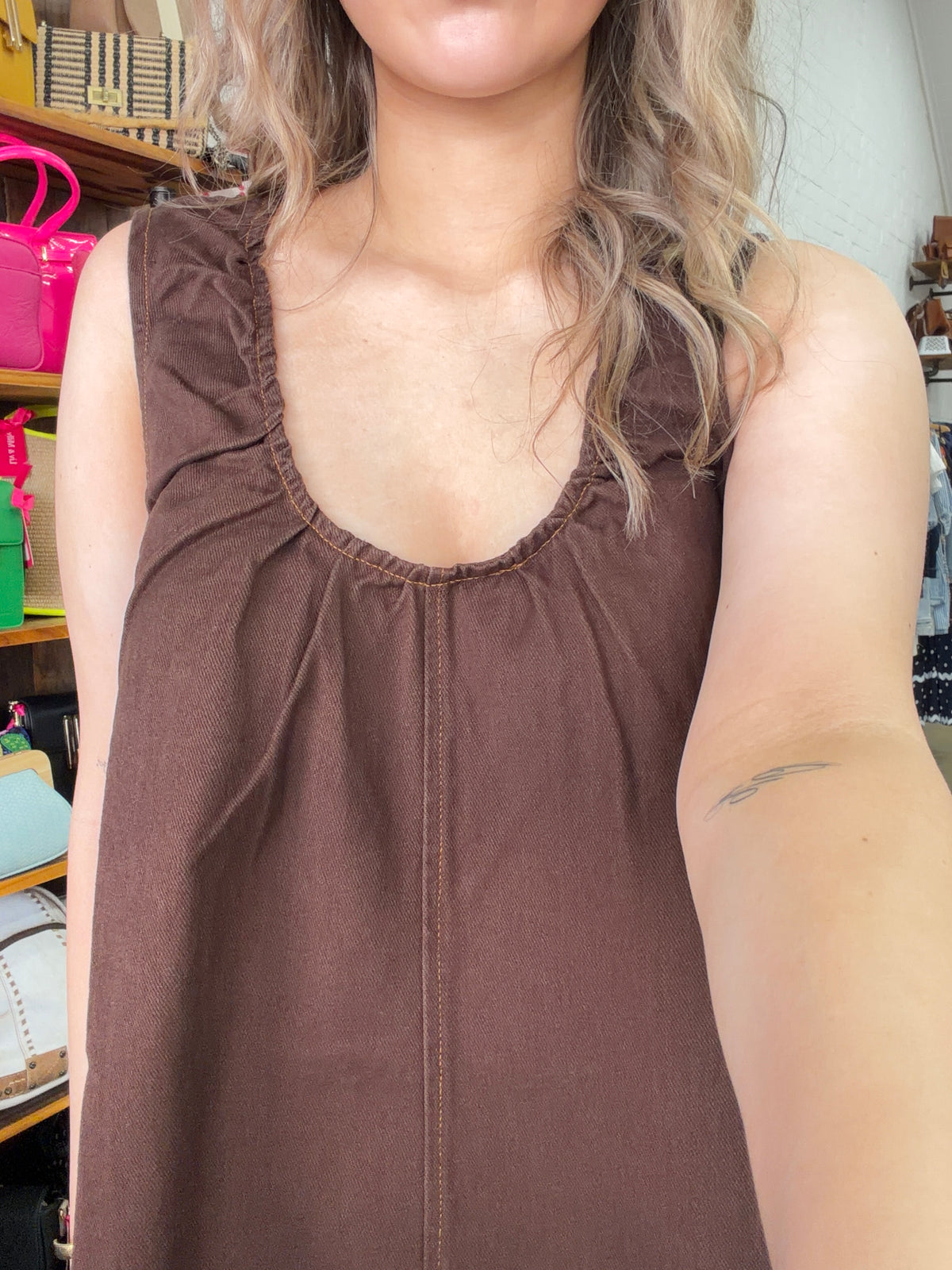 Dylan Mini Dress - Chocolate