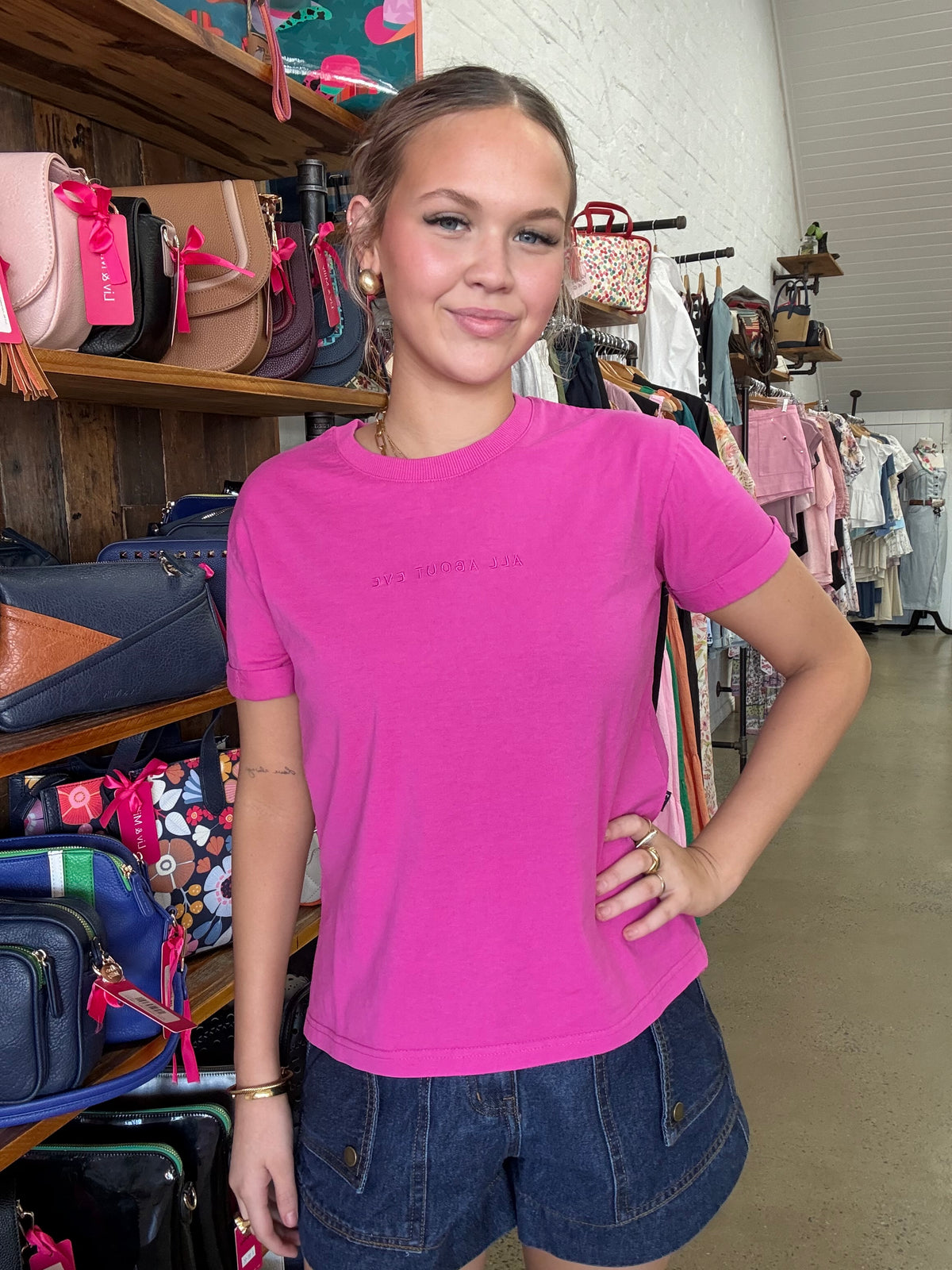 AAE Washed Tee - Fuschia